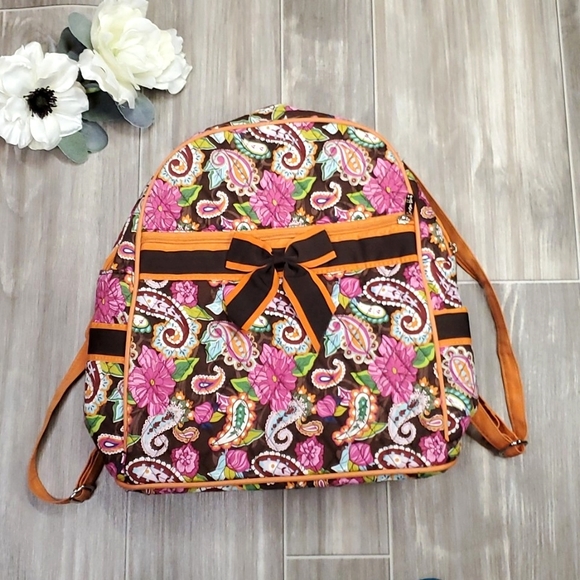 Rosen Blue Quilted Backpack - Floral Paisley - Picture 1 of 10